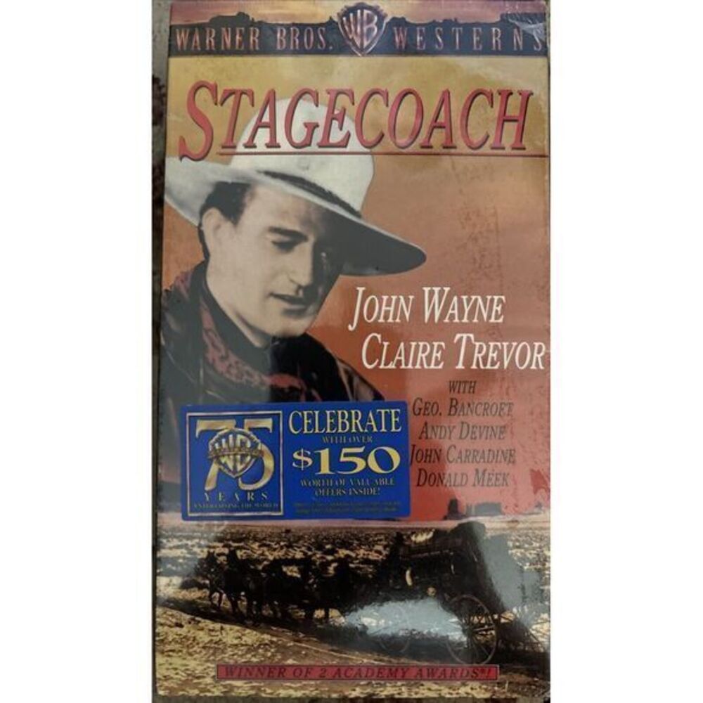 SEALED! NEW! VINTAGE JOHN WAYNE MOVIE VHS TAPE STAGECOACH WESTERN